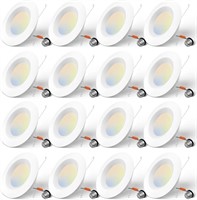 Amico 5/6 inch 5CCT LED Recessed Lighting 16 Pack,