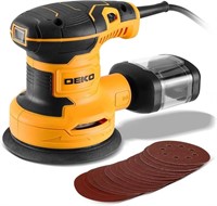 DEKOPRO Random Orbit Sander 2.5A with 16Pcs Sandpa