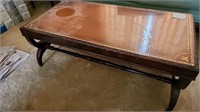 Gold Engraved Wood End Tables & Coffee Table set