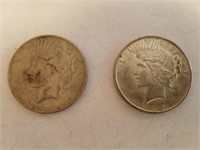1922 & 1925 Silver Peace Dollars
