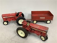 International Harvester Toy Tractors and Wagon