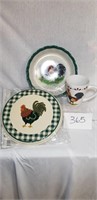 Chicken Mug, Pie Plate, Burner Covers