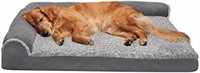 FURHAVEN PET DOG BED DELUXE ORTHOPEDIC TWO-TONE