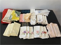 Lot of Assorted Cloth Table Napkins