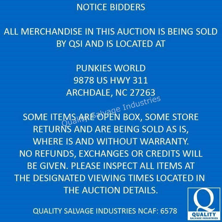 Items are located @ 9878 US 311, Archdale,NC