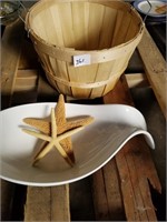 Basket gravy bowl: starfish