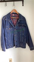 Flannel lined denim jacket Army/Navy brand size