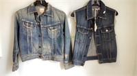 Denim jacket and denim vest - both new with tags.