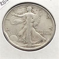 1917 WALKING HALF DOLLAR  VG