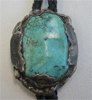 Navajo SS Turquoise Bolo - Tested