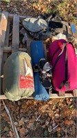 Sleeping bags, lanterns, camping gear