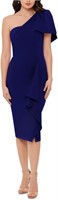 Betsy & Adam Womens Cascade Midi Bodycon Dress