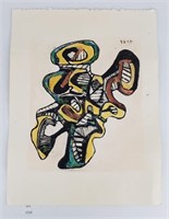 Monoprint After Leger - Abstract