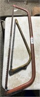 2 vintage handheld bow saws / NO SHIPPING