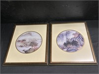 Pair of Signed Japanese Art Prints 15/1000.