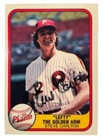 1981 Fleer Baseball No 6 Steve Carlton Auto