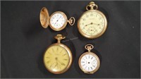 4 - Waltham Pocket Watches, Gold-filled *