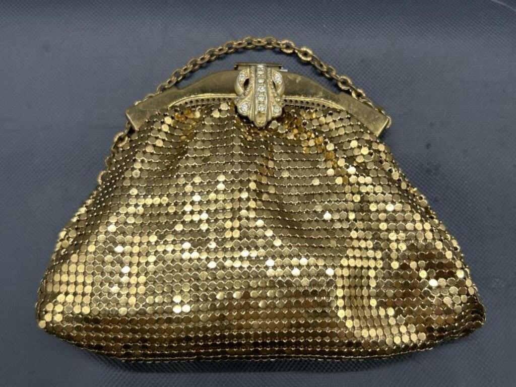 Whitney Davis Vintage Gold Evening Bag / Clutch