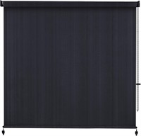 Outdoor Roller Shade Patio Blind 8x8FT, Graphite