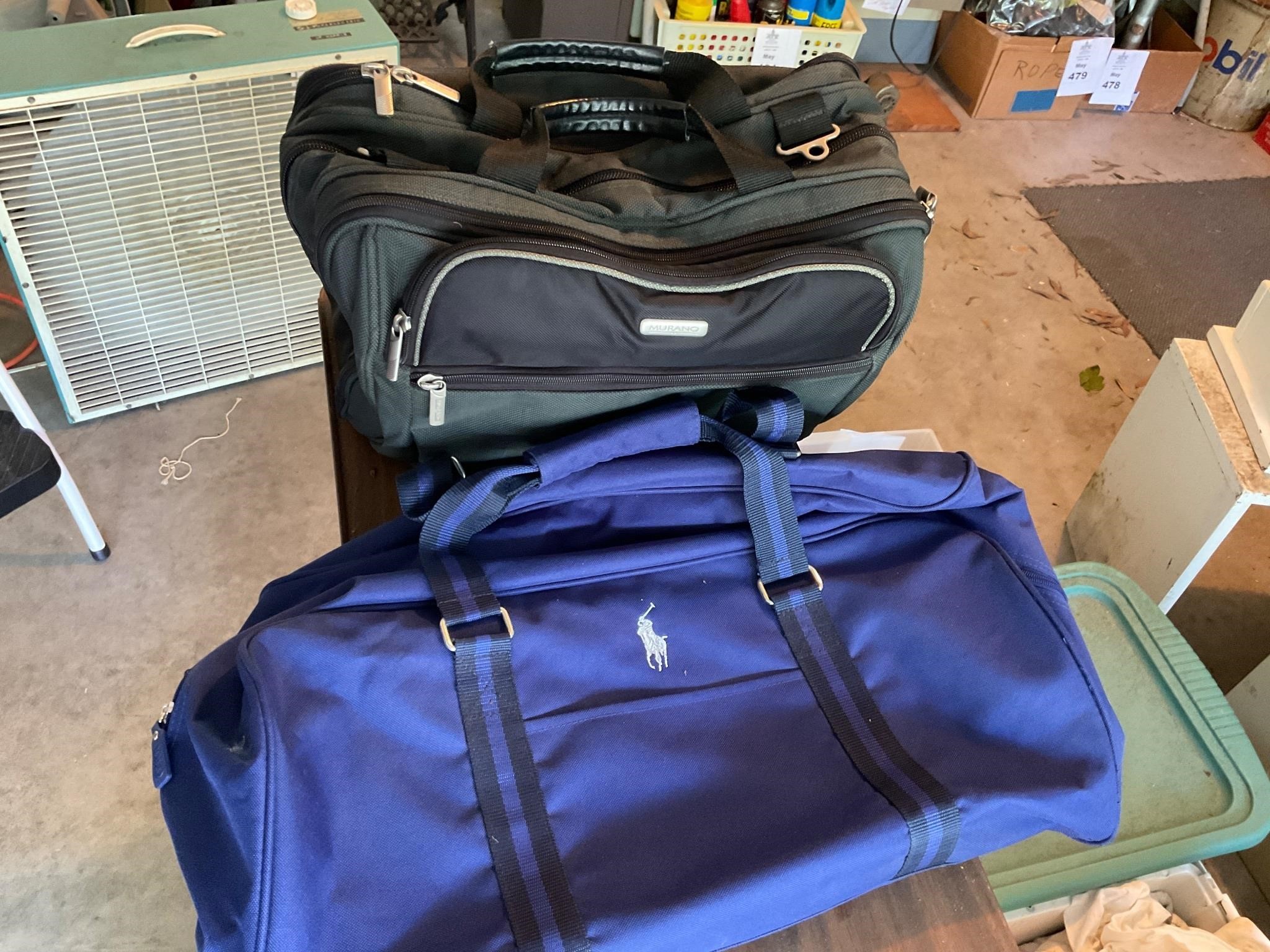 Polo (?) duffle bag & Murano Computer Travel bag