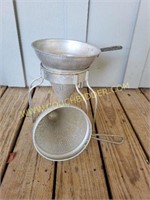Wear-Ever No. 462 Aluminum Food Sieves and Stand