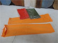 3 Sets of Sleeves - Red, Green, Orange