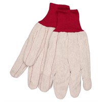Red Nap-In Cotton Work Gloves - One Dozen
