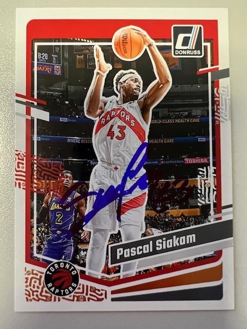 Raptors Pascal Siakam Signed Card with COA