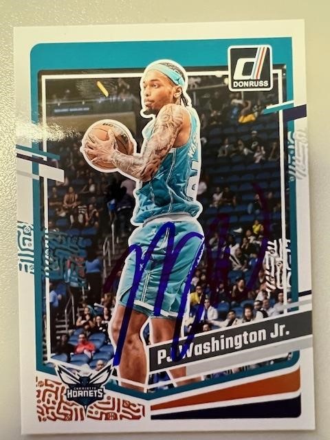 Hornets PJ Washington Jr. Signed Card with COA