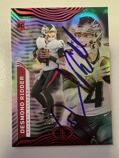 Falcons Desmond Ridder Signed Card with COA