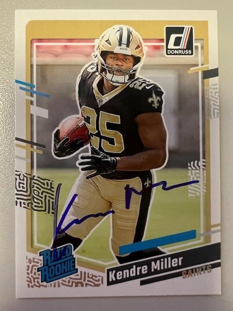 Saints Kendre Miller Signed Card with COA