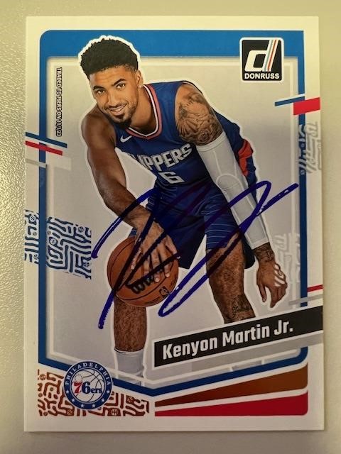 76ers Kenyon Martin Jr. Signed Card with COA