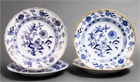 "Blue Onion" Dinner Plates incl. Meissen, 4