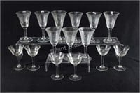Hughes Cornflower Stemware Wine & Sherry Glasses