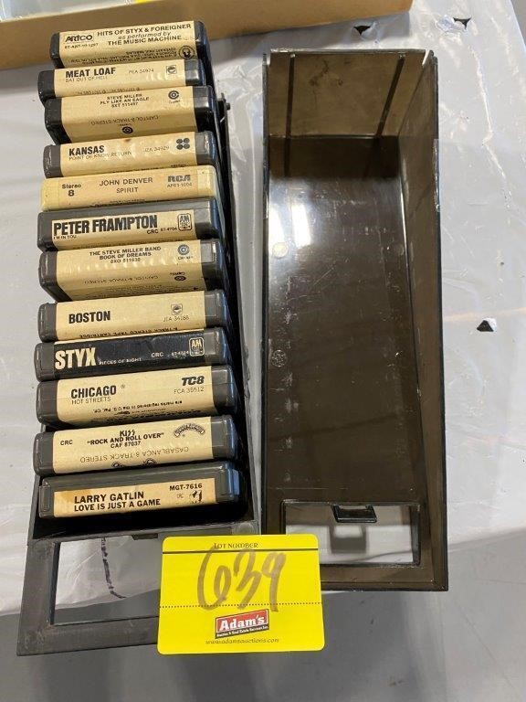 CASE OF 8-TRACK TAPES