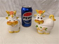 Vintage Lefton Cow Sugar & Creamer