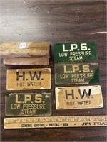 N.O.S. Steam Engine Plaques. 5pc
