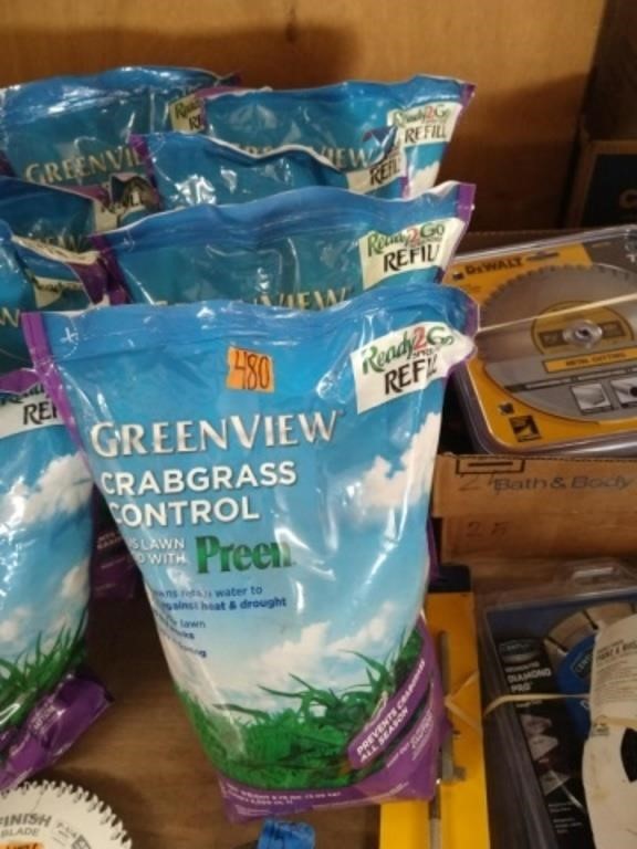 4 Bags Of GREENVIEW Crabgrass Control.6.7Lbs