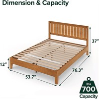 ZINUS Alexis Deluxe Wood Platform Bed FULL