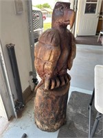 CARVED WOODEN EAGLE 45” INCHES TALL