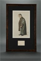 Framed Vanity Fair Edward Pusey with ALS.
