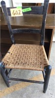 Woven bottom chair