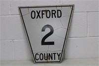Oxford County 2 Metal Sign 17.5