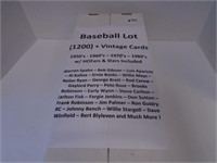 LOT OF 1200+ BASEBALL VINTAGE CARDS 1950'S-1980'S