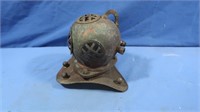 Vintage Copper Divers Helmet Lamp