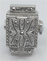Vintage .800 Silver Bucherer Ring Watch