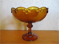 Amber Glass Teardrop bowl