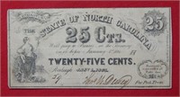 1863 State of North Carolina Fractional 25 Cent