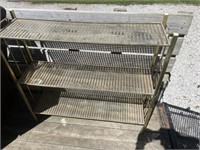 Vintage Brass Side Table Shelf