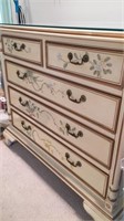 Painted Dresser w Glass Top Protector 32x36x19
